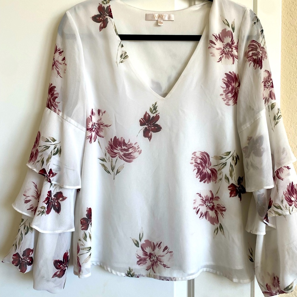 Wayfair V-neck blouse with cute sleeves